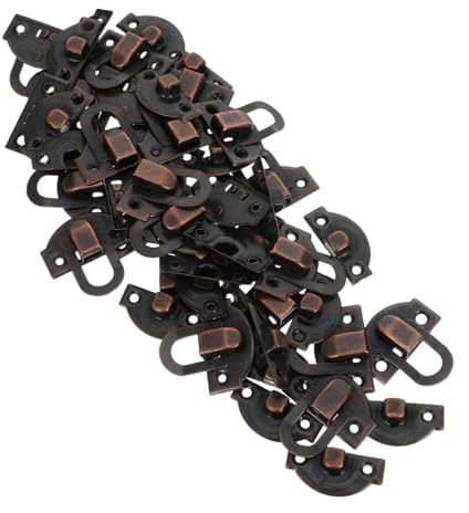 SEWOART Loquet de Boîte à Bijoux Rétro en Fer, 24 Pièces avec Vis Assorties, Fermeture Sécurisée pour Boîte en Bois, Style Vintage