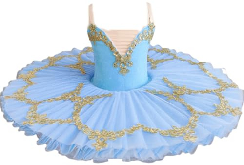 Flicka Svansjön Balett Tutu Kjol Baletttävlingskostymer | V-ringad linne med trikåer och danskläder för ballerina, gymnastik, spaghettiband, ärmlös dansoutfit