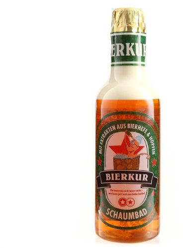Lustapotheke® Zweikomponentiges Männer Schaumbad - Bierkur - zum Geburtstag in Form einer Bierflasche