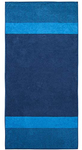 Dyckhoff Saunatuch Two Tone Stripe blau, 100x200 cm