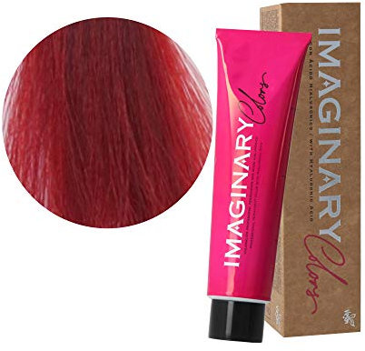 The Imaginary Colors | Coloración Permanente Vegana con Ácido Hialurónico | Cobertura 100% | Color Rojo y Violeta R-6.6 Rubio Oscuro Rojo Extremo - 100 ml