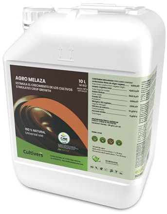 CULTIVERS Melaza para Plantas Ecológica 14,3 kg (10 L). Estimula el Crecimiento de Tus Cultivos. Favorece Las Propiedades del Suelo e incrementa la cantidad de nutrientes. Uso Universal