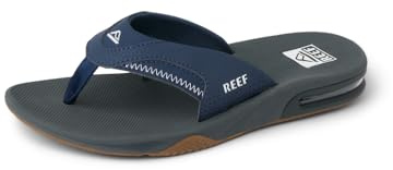 REEF Tongs Fanning pour homme, soutien de la voûte plantaire, semelle extérieure durable, résistante à l'eau, avec décapsuleur intégré, 45 EU