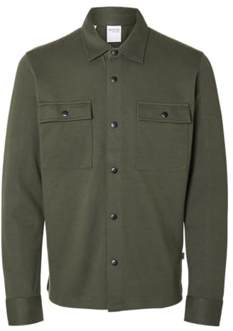 SELECTED HOMME Herr Slhjackie Sweatjacka Noos kort jacka, Skogsnatt, L