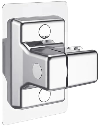 1 soporte para alcachofa de ducha plateado, accesorio de ducha sin perforación, soporte de repuesto para cabezal de ducha ajustable