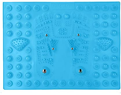 Verdant Touch Tappetino da massaggio per agopressione con magnetite, tappetino per riflessologia per agopressione per donne, blu