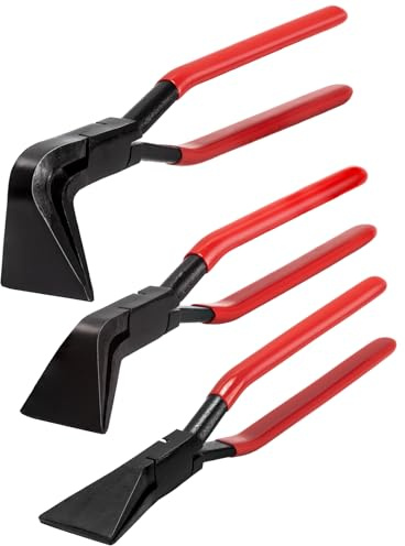 Pinza Piegatrice a 45 90 180 Gradi, Pinzas Piega Lamiera con Manico Antiscivolo, Larghezza Ganascia 60 mm per Piegare e Lisciare Lamiere, Rosso