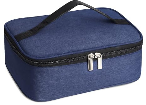 APOMOONS Mini Borsa Termica 3,2L Borsa Termica Porta Pranzo Riutilizzabile Porta Pranzo Lunch Bag Frigo Portatile Uomo Donna per Scuola Picnic Ufficio Lavoro Blu