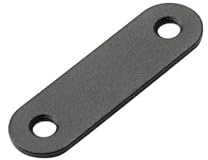OMIDEAS 20 x Flat Joining Plates (56 x 16 x 2) Straight Mending Joining Fixing Repairing Flat Bracket Shelf Support Black Stainless Steel Connector