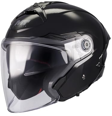 MT Helmets Cosmo SV – Casco Moto Jet Sport con Visor Solar Retráctil, Pantalla de Extracción Rápida Patentada, Interior Lavable y Preparado para Intercomunicador UCS | Homologado ECE 22.06 & DOT