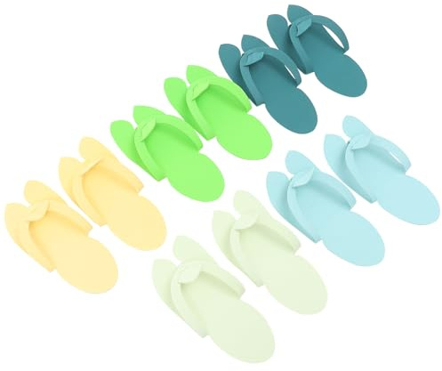 Generico 12 Paia Ciabatte Monouso in Schiuma EVA Antiscivolo Infradito Leggere da Spa e Hotel Unisex Ciabatte da Pedicure e Piscina Usa e Getta per Viaggio e Ospiti