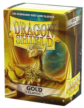 Dragon Shield Sleeves - GOLD - Standard Size Deck Protectors (100 ct) [Toy]