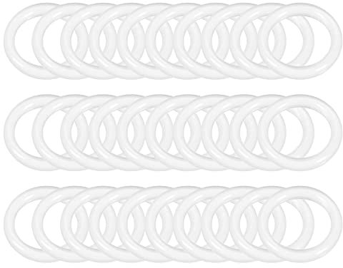 QUARKZMAN 10mm ID Silicona Juntas Tóricas Arandela Junta x 30uds Arandela Redonda Plana Arandela Junta Sello Anillo para Vidrio Puerta Manija, Transparente