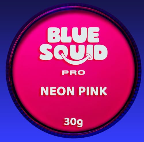 Blue Squid PRO Peinture pour le visage - Rose fluo (30gm) Fournitures professionnelles de maquillage à base d'eau pour adultes, enfants et SFX