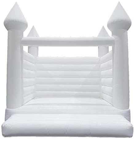 DameCo Inflatable White Bouncy House, Wedding Jumper Castle,Wedding Bouncy House with Air Blower (3.6 * 3 * 3.6m/12 * 10 * 12 ft) interesting
