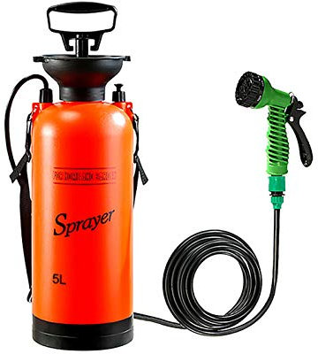 Moreeulsi Tragbare Camping-Dusche, tragbare Druckdusche, Outdoor-Duschtasche, 7 Wassersprühmodi für Reisen, Wandern, Klettern, Sommerbaden, Auto, LKW, Outdoor-Waschen, Hunde- und Haustierreinigung