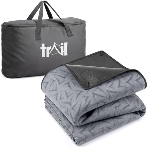 Trail Soft Fleece Tent Carpet, Universal | Soft Fleece Surface, 2mm Foam Insulation, Heavy-Duty Waterproof PE Base, Corner Pegging Tabs, Home-From-Home Comfort