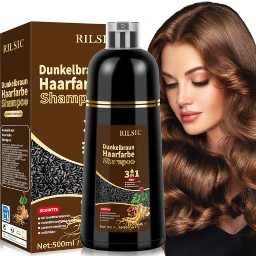 500 ml hårfärg mörkbrun, naturlig mörkbrun hårfärgningsschampo, mörkbrun hårfärg 3-i-1 mot grått hår omedelbart hårfärg schampo, omedelbar hårfärg schampo för män kvinnor