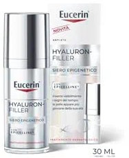 Eucerin Hyaluron-Filler Epigenetic Serum 30 ml, Siero viso antirughe che corregge visibilmente i 10 segni dell'età della pelle, Siero viso Acido Ialuronico ed Epicelline per un effetto lifting