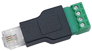 YIZITU Adaptador RJ11 a tornillo RJ11 macho a conector divisor de 4 pines para CCTV DVR accesorios