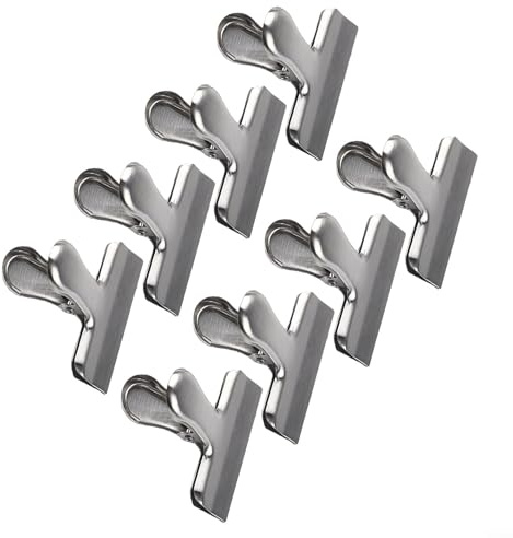 Set di 812 clip in metallo per sacchetti di cibo con molla in acciaio inossidabile, clip di tenuta per patatine, snack, caffè e sacchetti di pane (8 pezzi)