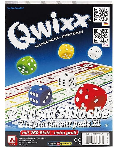 NSV - 4021 - QWIXX XL - Blocchi sostitutivi - Gioco dei Dadi