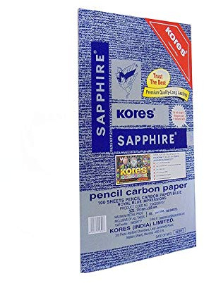 Kores Pen/Matita di carta carbone, blu zaffiro, confezione da 100 fogli di qualità premium