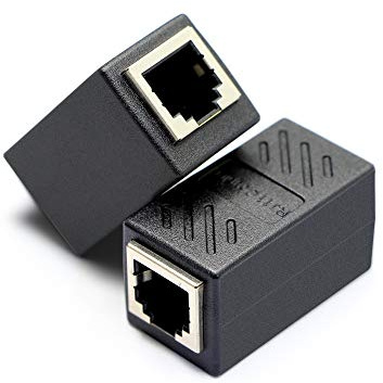 SinLoon RJ11 Coupler RJ11 Female to Female 6P6C Telephone Inline Coupler Straight Telephone Cable Extension Adapter for Landline Fax Machine (Straight)
