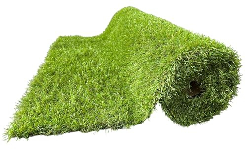 Erba Prato Sintetico Artificiale per Tappeto Manto Erboso effetto realistico da giardino (Spessore 35 mm, Rotolo 1x5 metri (5 mq))
