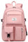 FANDARE Décontractée Sac à Dos Scolaire College Cartables Fille Garçons Sac d'école pour 15.6 Pouce Laptop Casual Daypacks pour Scolaire Voyage Travail Imperméable Polyester Rose