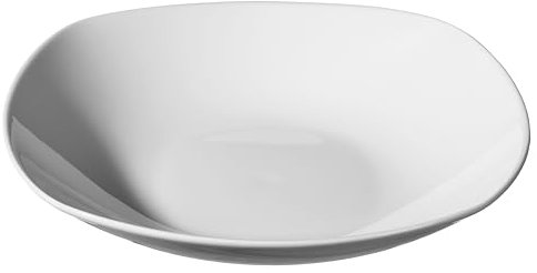 aro Plato hondo cuadrado, porcelana, 21,5 cm, blanco, 6 unidades