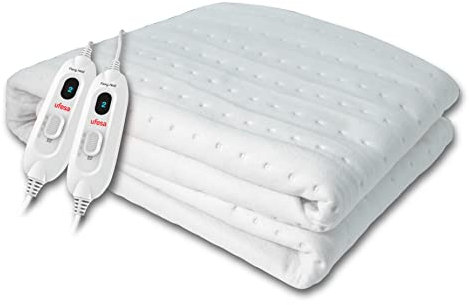 Ufesa Flexy Heat CME Elektrische Doppelbettheizung, 150 x 130 cm, 2 x 60 W, wendbar, 3 Temperaturstufen, automatische Abschaltung, Waschbar