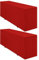 Pesonlook 2 Pack Premium Biertischhusse Rot Biertischhusse für Bierzeltgarnitur 220 x 70 cm Blickdicht Polyester Biertischdecke waschbare Tischdecke für Bankett im Freien (Rot)