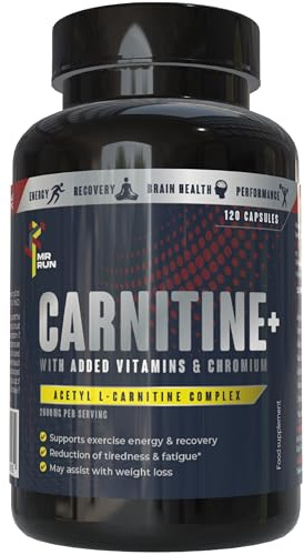 L Carnitine Capsules 2000mg - Pre Workout Energy Metabolism, Fat and Calorie Burn Boost - High Strength Acetyl L–Carnitine Complex, Made in UK - 120 Vegan Tablets, 30 Servings
