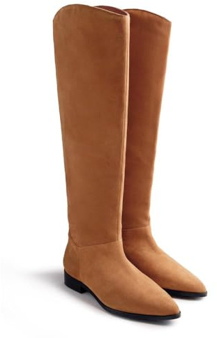 GIOSEPPO Bota alta de piel Modelo FOSTORIA color Cuero, talla 38