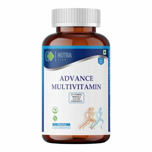 Multivitamin Tablets for Women & Men-27 Essential Nutrients-90 Tablets-Vegetarian and Vegan Multi Vitamins & Minerals Like Vitamin D, C, Calcium, Iron & Zinc.-Nutra Life