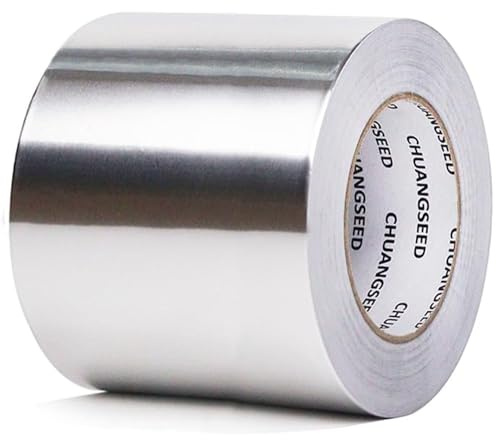 CHUANGSEED Heavy Duty Aluminum Foil Tape 100mm x 50m Highly Adhesive | Insulation Tape For Insulating And Sealing Ducts Heat Resistant