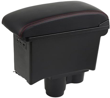 Centre Console Box Car Box Armrest Car Accessories Interior Parts For R&enault For D&acia For Duster 2 2019 2020 2021(A1 Black leather)