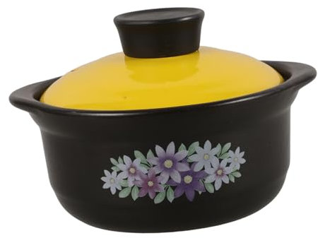 TOPPERFUN Clay Casserole Food Cooking Stewing Pot Cookware Household Stockpot Kitchen Stew Pot for Home Use