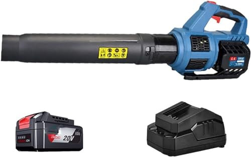 RUHEN Soffiatore per Foglie Portatile, Senza Fili, con Batteria al Litio, soffiatore per Foglie/Neve, spolveratore per Prato, sgombraneve, Attrezzi da Giardino