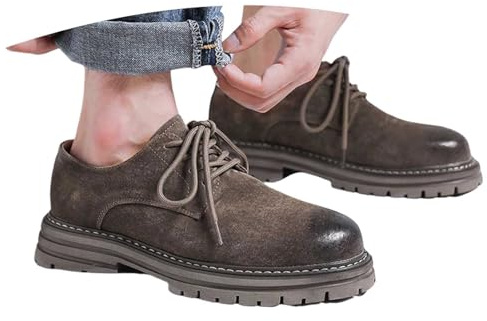 EQWIGKEIT Chaussures traditionnelles pour homme - Élégantes - Style vintage - Décontractées - En cuir - Pour fête de la bière - Chaussures basses classiques à lacets