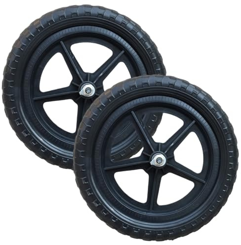 Mini Ruote Bici, 1 Paio di Ruote Bici di Ricambio per Bambini Bilanciere da 12 Pollici Accessori di Riparazione Leggeri per Biciclette e Manutenzione, Nero, Allenamento per Bambini