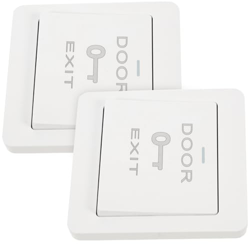 BESTYASH Placa de Pared para Timbre de Puerta en Color Blanco, Material Pp Diseño de Rejilla y Soporte Pieza, Incluye 2 Unidades Prácticas para Control de Acceso