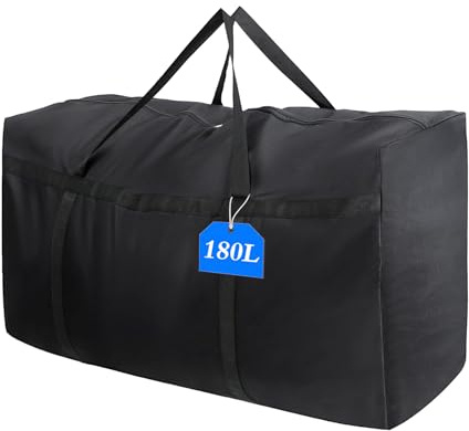 Sac de Déménagement 180L Sac de Rangement Oxford 600D Pliable | Tissu Imperméable & Résistant, Poignées Renforcées, , 100x55x33 cm, Pour Vêtements, Couettes, Literie & Déménagement