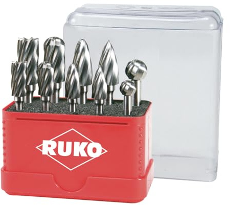 Ruko 116002 Terrax - Juego de fresas de metal duro (10 piezas)
