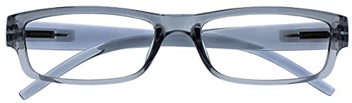 OPULIZE ACE Lesebrille Grau Leicht Komfortabel Leser Herren Damen Lesehilfe R32-7 +2.00