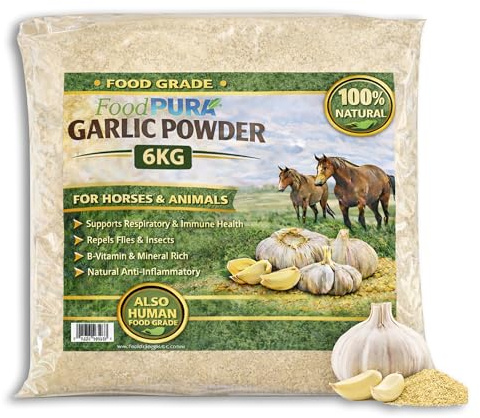FoodPURA 6KG Garlic Powder - Horse Animal Feed Supplement. Also Human FOOD Grade FRESH Stock! (6KG BAG)