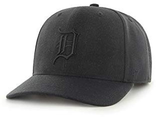 '47 Brand MVP Adjustable Cap Detroit Tigers B-CLZOE09WBP-BKB Schwarz Schwarz, Size:OneSize