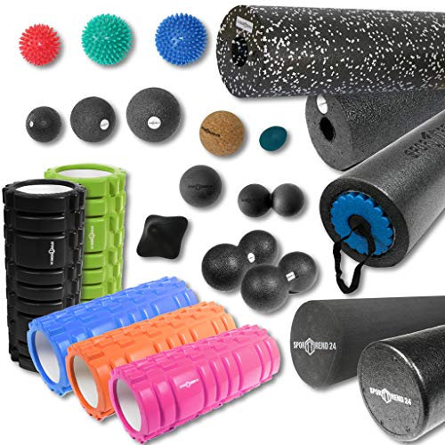 Sporttrend 24® Faszienbälle, Duobälle, Massagebälle & Faszienrollen | Verspannungen/Blockaden lösen, Muskulatur lockern und Durchblutung anregen (Faszienball Cork 6,5 cm)