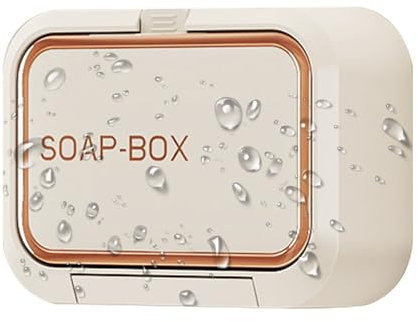 Ghjkldha Wall Soap Holder, Adhesive Soap Box, Sponge Storage Organizer 5.51x4.13x2.17 inches, Draining Design, Space-Saving for Shower, Bathtub, Kitchen Sink, Home Use, Rapid Installation